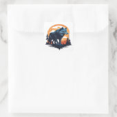 Wolf 06 vierkante sticker (Tas)