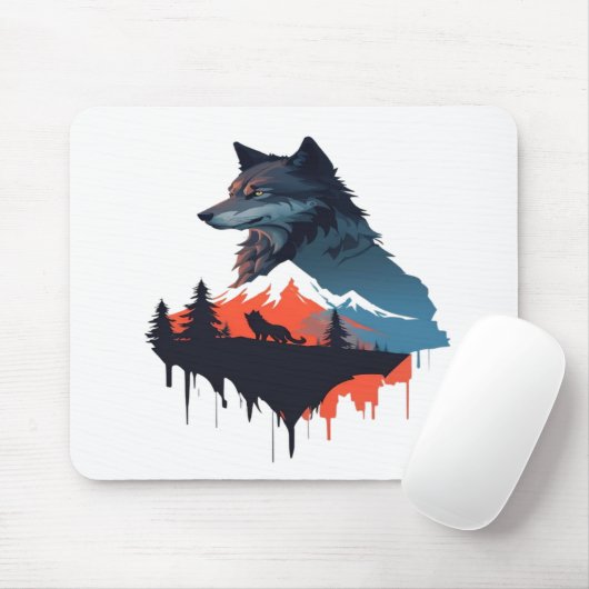 Wolf 07 muismat (Met muis)