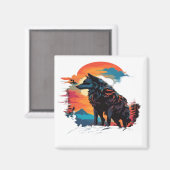 wolf 12 magneet (Voorkant / Achterkant)