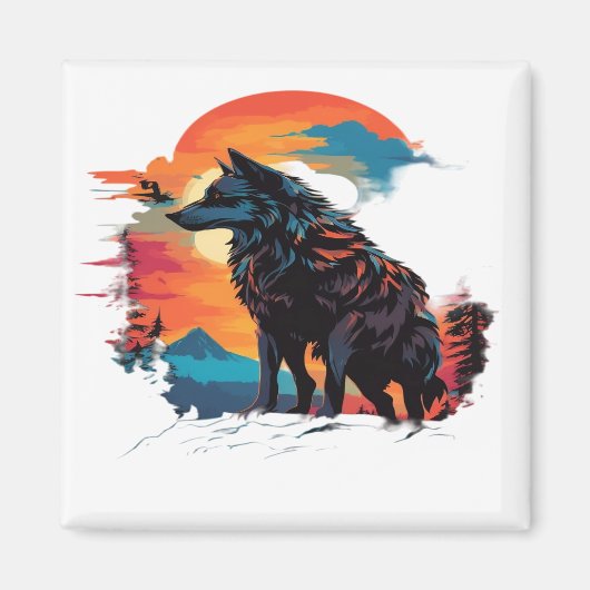 wolf 12 magneet (Voorkant)
