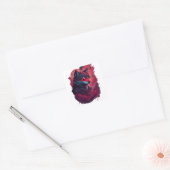 Wolf 13 vierkante sticker (Envelop)