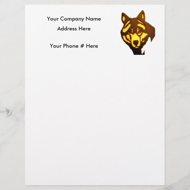 Wolf 1, Letterhead (Voorkant)