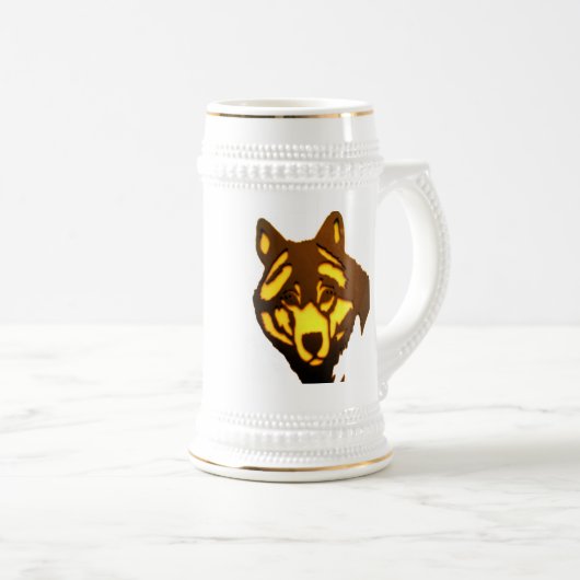 Wolf 1 Stein Bierpul (Voorkant rechts)