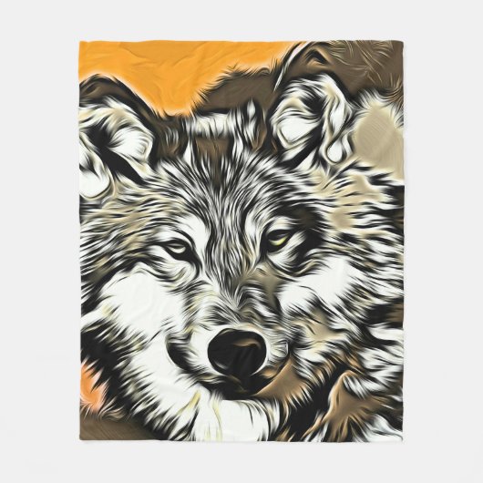 Wolf 2014-0978 fleece deken (Voorkant)