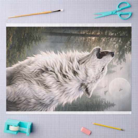 Wolf 2 tissuepapier (Craft)