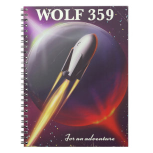 Wolf 359 "voor een Avontuur" Ruimtereisposter Notitieboek