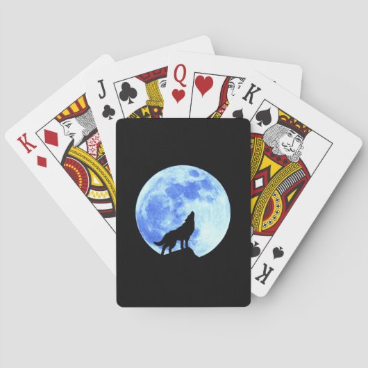 Wolf A-speelkaarten, standaard-indexgezichten Pokerkaarten (Achterkant)