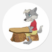Wolf aan tafel Stickers (Voorkant)