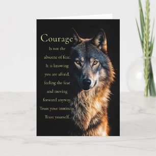 Wolf Aanmoediging Inspirerend moed Kaart