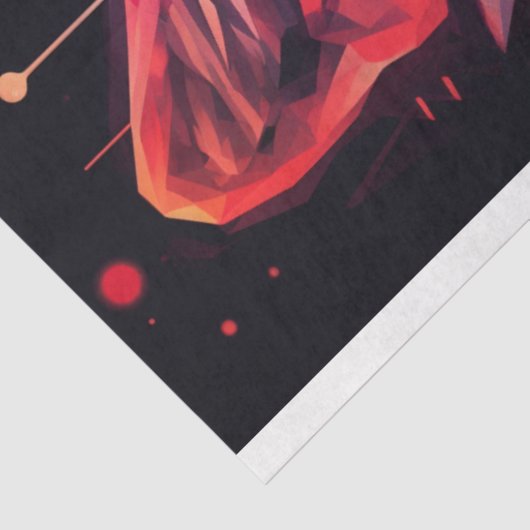 Wolf Abstract facet roze Paarse decoupage papier (Detail)