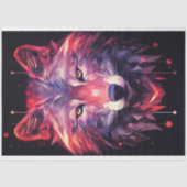 Wolf Abstract facet roze Paarse decoupage papier (Voorkant)