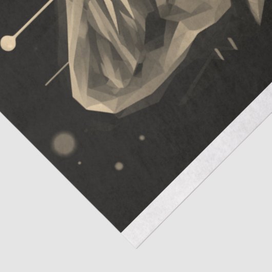 Wolf Abstract facet sepia ontvlechting papier (Detail)