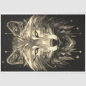 Wolf Abstract facet sepia ontvlechting papier (Voorkant)