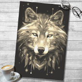 Wolf Abstract facet sepia ontvlechting papier