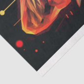 Wolf Abstract gefacetteerd Oranje ontkoppelpapier Tissuepapier (Detail)