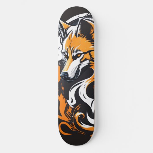 Wolf, Abstracte kunst. Persoonlijk Skateboard (Voorkant)