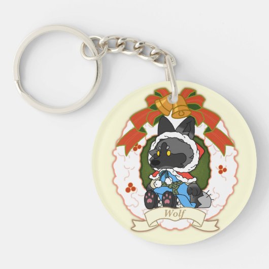 wolf Acrylic Keychain (Voorkant)
