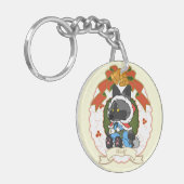 wolf Acrylkleutelhanger Sleutelhanger (Voorkant Links)