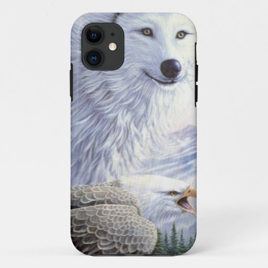 Wolf Adelaar Dieren Natuur Park Kantoor Kunst Case-Mate iPhone Case (Achterkant)
