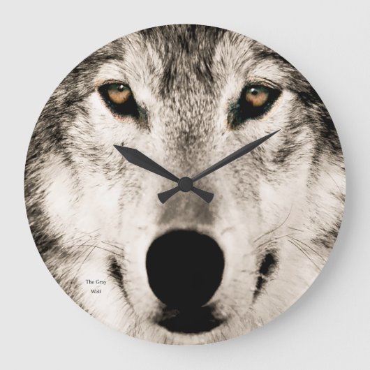 Wolf afbeelding voor acrylwandklok grote klok (Voorkant)