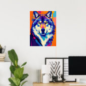 Wolf Afbeelding Wall Art, Verbluffende Wolf Wild Poster (Thuiskantoor)