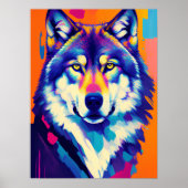 Wolf Afbeelding Wall Art, Verbluffende Wolf Wild Poster (Voorkant)