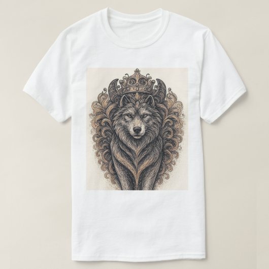 Wolf Afdruk T-shirt (Design voorkant)