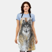 Wolf All-Over Print Apron Schort (Gedragen)