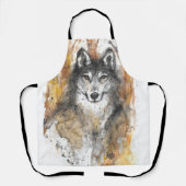 Wolf All-Over Print Apron Schort (Voorkant)