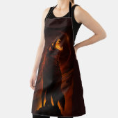  wolf All-Over Print Apron Schort (Insitu)
