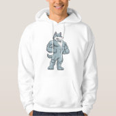 Wolf als Bodybuilder extreem Hoodie (Voorkant)