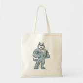 Wolf als Bodybuilder extreem Tote Bag (Voorkant)
