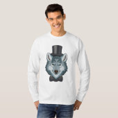Wolf als Bruidegom met Boog T-shirt (Voorkant volledig)