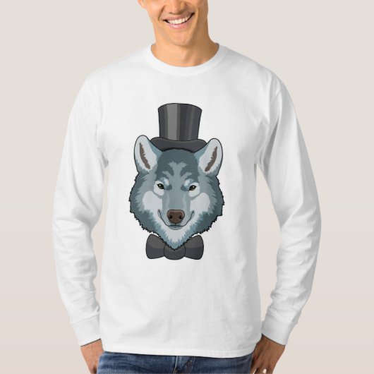 Wolf als Bruidegom met Boog T-shirt (Voorkant)
