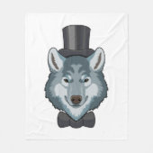 Wolf als Bruidegom met Strik Fleece Deken (Voorkant)