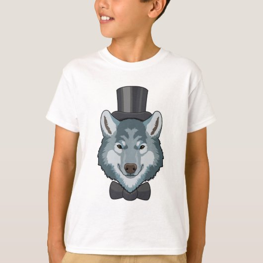 Wolf als Bruidegom met Strik T-shirt (Voorkant)