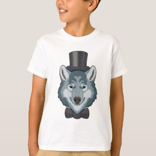 Wolf als Groom met Bow T-shirt