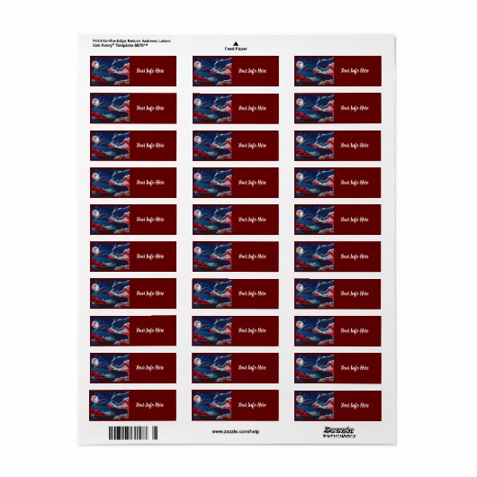 Wolf American Flag Label (Full Sheet)