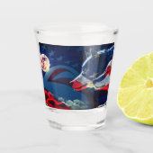 Wolf American Flag Shot Glas (Voorkant)