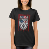 Wolf American Flag Usa 4th Of July   Men Women Wol T-shirt (Voorkant)
