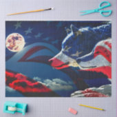 Wolf American Pride of Flag Tissuepapier (Craft)