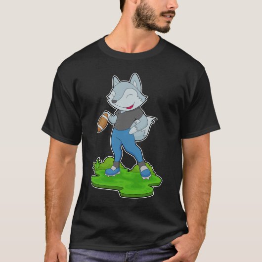 Wolf Amerikaans Football T-shirt (Voorkant)