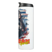 Wolf "Amerikaanse vechtlust!" Thermosbeker (Geroteerd rechts)