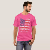 Wolf Amerikaanse vlag Verenigde Staten 4 juli T-shirt (Voorkant volledig)