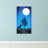 Wolf and Full Moon Canvas Wall Art (Insitu (Houten vloer))