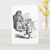 "Wolf and Goat Duet" Wenskaart Kaart (Gele Bloem)