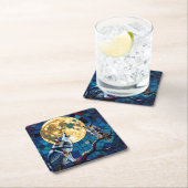 Wolf and Owl Mosaic Art Kartonnen Onderzetters (Insitu)