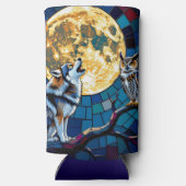 Wolf and Owl Mosaic Art Seltzer Blikjeskoeler (Achterkant)