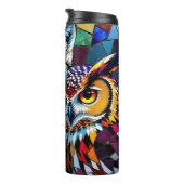 Wolf and Owl Vibrant and Colorful  Thermosbeker (Geroteerd rechts)
