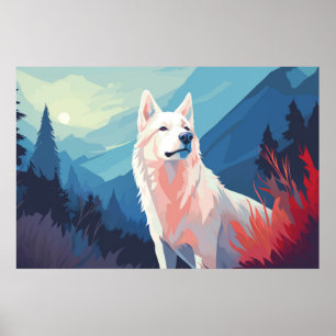 Wolf Animal Alpha Forest Natuur Wilderness Poster